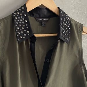 Rock & Republic Button Down Tank Blouse